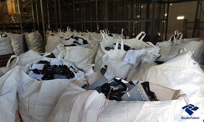 Receita Federal destruição de 97 mil aparelhos de tv box piratas