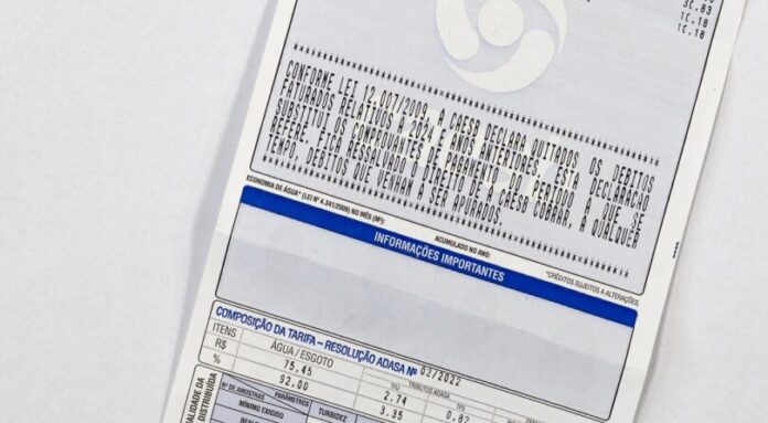 Mais de 500 mil clientes receberão quitação anual da conta de água 